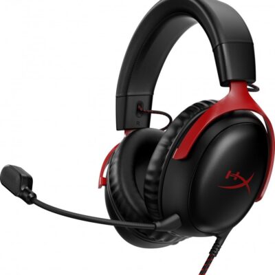 Kufje HyperX Cloud III (727A9AA), të zeza/ kuqe